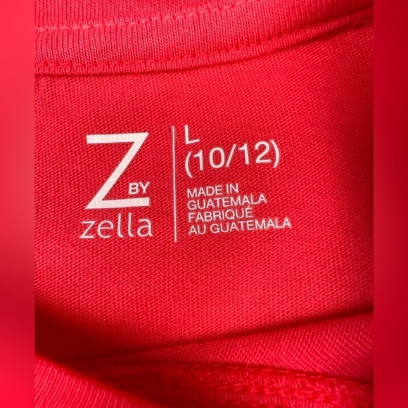 Zella Front Twist Pink White Ombre T-Shirt Size L - Picture 4 of 6